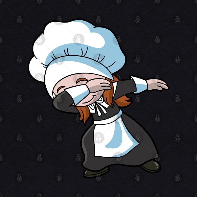 Thanksgiving Dabbing Pilgrim Girl Dab Dance Cute by E